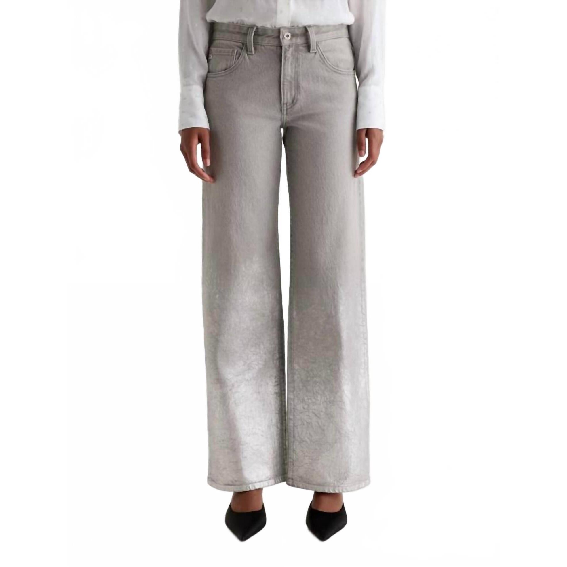 New Ag Jeans Adria Low-Rise Jean In Silver Myst